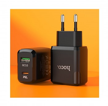 Rychlonabíječka HOCO N5 včetně USB-C datového kabelu černá 20W 7