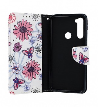 Obal kryt na mobil Xiaomi Redmi Note 8T knížkové Flowers (3)