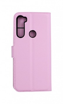 Obal kryt na mobil Xiaomi Redmi Note 8T knížkový Světle růžový s přezkou (3)