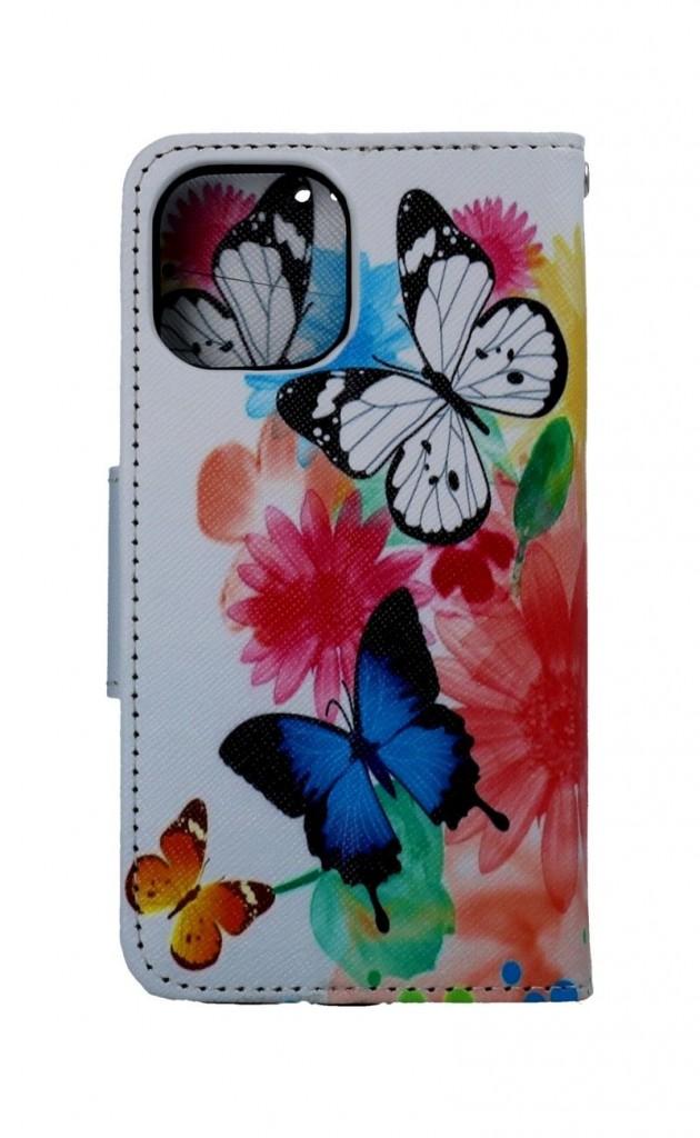 Knížkové pouzdro na iPhone 13 mini Barevné s motýlky