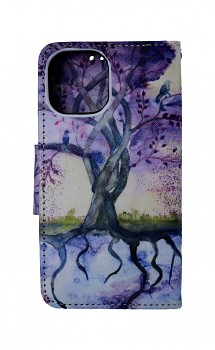 Knížkové pouzdro na iPhone 13 mini Kresba stromu