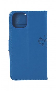 Knížkové pouzdro na iPhone 13 mini Modrý strom sovičky