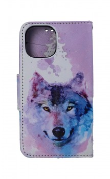 Knížkové pouzdro na iPhone 13 mini Polární vlk