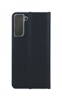 Knížkové pouzdro Luna Book na Samsung S21 černo-stříbrné