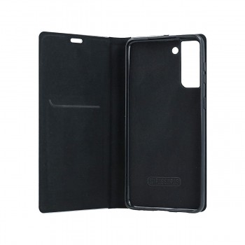 Knížkové pouzdro Luna Carbon Book na Samsung S21 Plus černé (1)