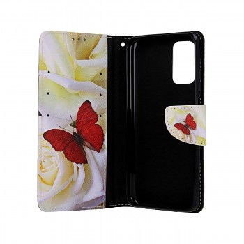 Knížkové pouzdro na Xiaomi Redmi 9T Červený motýl (2)