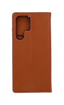 Knížkové pouzdro Forcell Leather SMART PRO na Samsung S22 Ultra hnědé