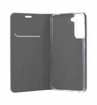 Knížkové pouzdro Forcell Luna Book na Samsung S21 FE stříbrné_1