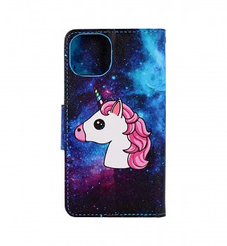 Knížkové pouzdro na iPhone 13 Space Unicorn