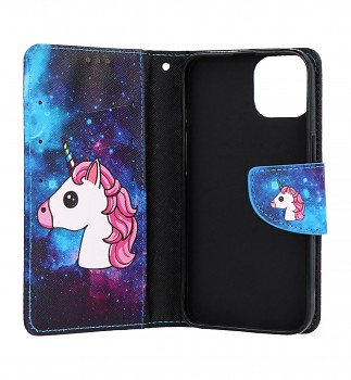 Knížkové pouzdro na iPhone 13 Space Unicorn_1