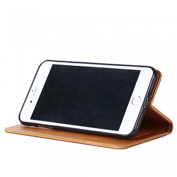 Knížkové pouzdro na iPhone SE 2020 Business světle hnědé (2)