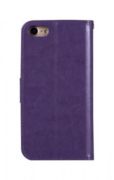 Knížkové pouzdro na iPhone SE 2020 Lapač snů se sovičkou fialový