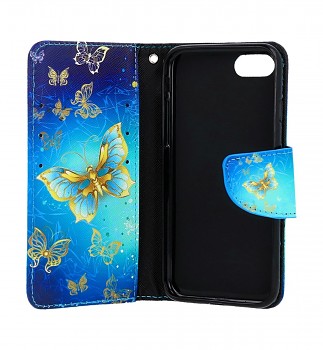 Knížkové pouzdro na iPhone SE 2022 Obloha s motýlky_1