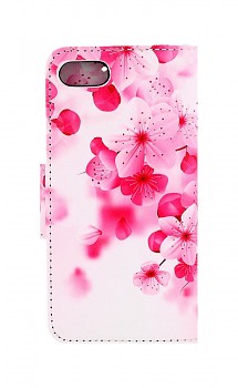 Knížkové pouzdro na iPhone SE 2022 Růžové kvítky