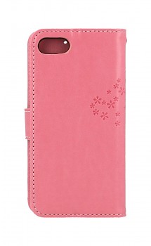 Knížkové pouzdro na iPhone SE 2022 Růžový strom sovičky