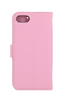 Knížkové pouzdro na iPhone SE 2022 světle růžové s přezkou