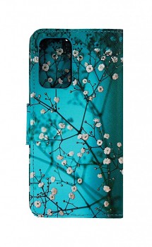 Knížkové pouzdro TopQ na mobil Samsung A52s 5G Modré s květy