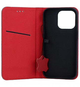 Knížkové pouzdro Leather SMART PRO na iPhone 14 Pro červené_1