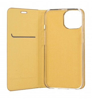 Knížkové pouzdro Luna Book na iPhone 15 zlaté_1