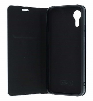 Knížkové pouzdro Luna Carbon Book na Samsung Xcover 7 černé (2)