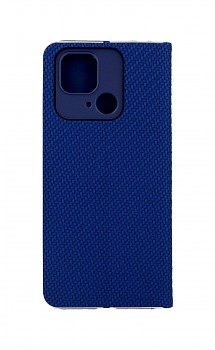 Knížkové pouzdro Luna Carbon Book na Xiaomi Redmi 10C modré