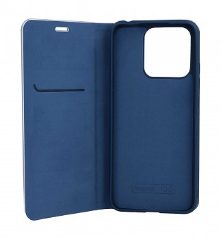 Knížkové pouzdro Luna Carbon Book na Xiaomi Redmi 10C modré _1