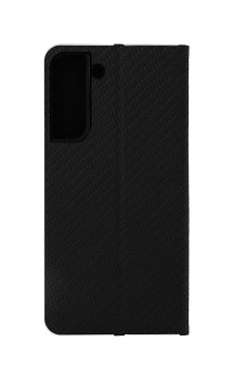 Knížkové pouzdro Luna Carbon Book na Samsung S22 Plus černé