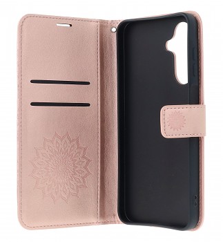 Knížkové pouzdro Mezzo na Samsung A17 Mandala růžová (2)