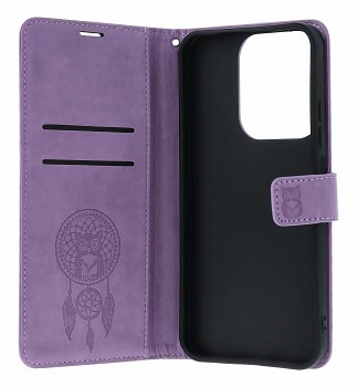 Knížkové pouzdro Mezzo na Xiaomi Redmi 15C Lapač se sovičkou fialové (2)