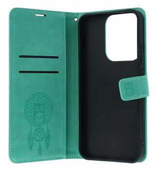 Knížkové pouzdro Mezzo na Xiaomi Redmi 15C Lapač se sovičkou zelené (2)