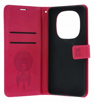 Knížkové pouzdro Mezzo na Xiaomi Redmi Note 14 Pro 5G Lapač se sovičkou růžové (2)