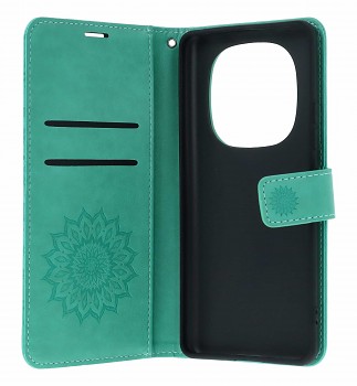 Knížkové pouzdro Mezzo na Xiaomi Redmi Note 14 Pro 5G Mandala zelená (2)