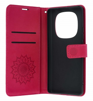Knížkové pouzdro Mezzo na Xiaomi Redmi Note 14 Pro Mandala tmavě růžová (2)