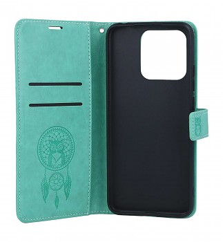 Knížkové pouzdro Mezzo na Xiaomi Redmi 10C Lapač se sovičkou zelené_1