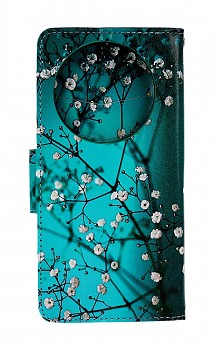 Knížkové pouzdro na Honor Magic5 Lite 5G Modré s květy