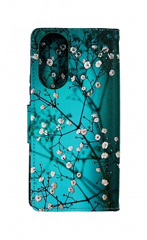Knížkové pouzdro na Honor X7 Modré s květy