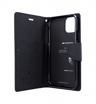 Knížkové pouzdro Mercury Fancy Diary na iPhone 11 Pro Max černé (2)