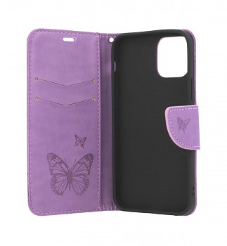 Knížkové pouzdro na iPhone 11 Butterfly fialové (2)