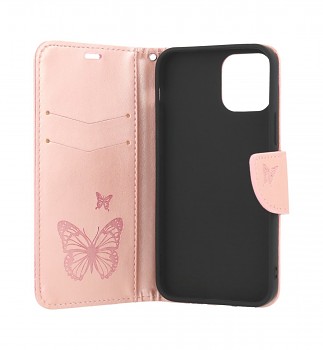 Knížkové pouzdro na iPhone 11 Butterfly růžové světlé (2)