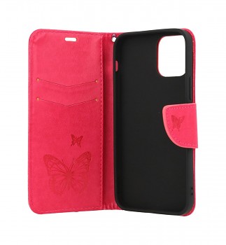 Knížkové pouzdro na iPhone 12 Butterfly růžové (2)