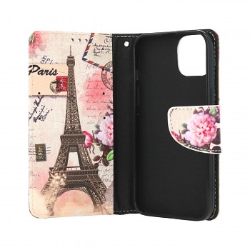 Knížkové pouzdro na iPhone 13 Eiffelova věž (2)