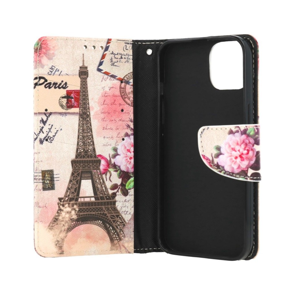 Knížkové pouzdro na iPhone 13 mini Eiffelova věž (2)
