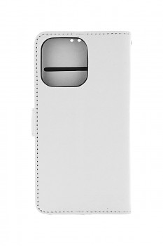 Knížkové pouzdro na iPhone 13 Pro Max bílé s přezkou