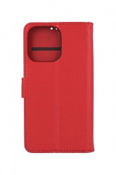 Knížkové pouzdro na iPhone 13 Pro Max červené s přezkou