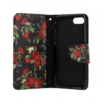 Knížkové pouzdro na iPhone SE 2020 Květy růží (1)