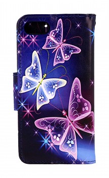 Knížkové pouzdro na iPhone SE 2020 Modré s motýlky