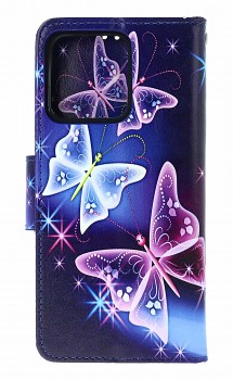 Knížkové pouzdro na Motorola Moto G86 5G Modré s motýlky