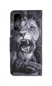 Knížkové pouzdro na Realme 7 Černobílý lev