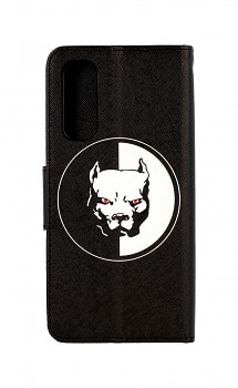 Knížkové pouzdro na Realme 7 Černobílý pitbull