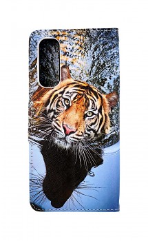 Knížkové pouzdro na Realme 7 Hnědý tygr